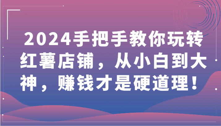 2024手把手教你玩转红薯店铺，从小白到大神，赚钱才是硬道理！-AI关键字