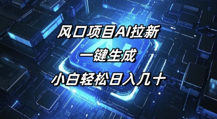 风口项目AI拉新，一键生成，小白轻松日入几十-AI关键字