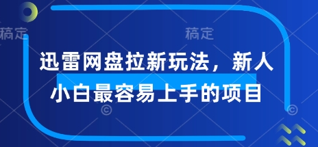 迅雷网盘拉新玩法，新人小白最容易上手的项目-AI关键字